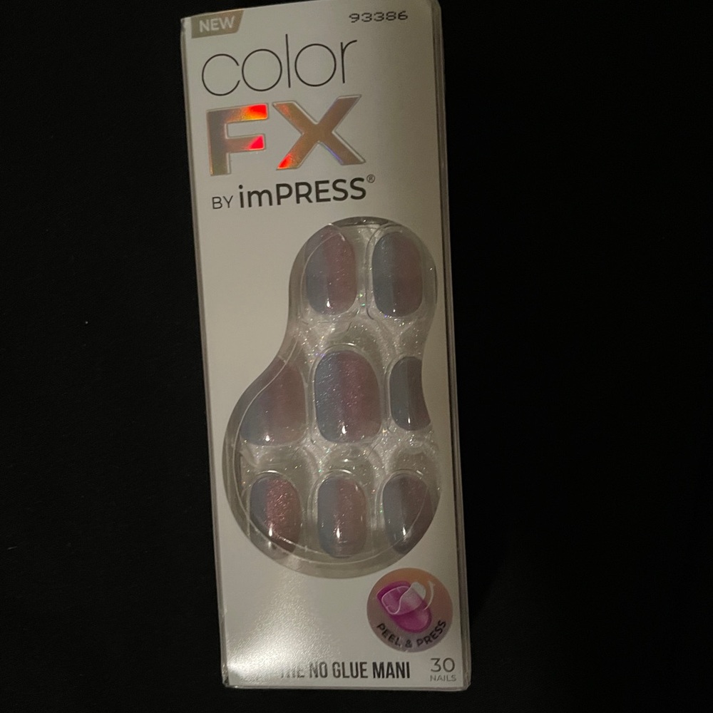 imPRESS Color FX Press-On Nails - Shimmering Pink and Blue